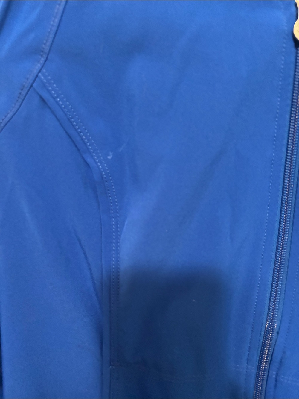 Cherokee Infinity Women’s Royal Blue Zip Front Warm Up Scrub Jacket Size L - Picture 4 of 5